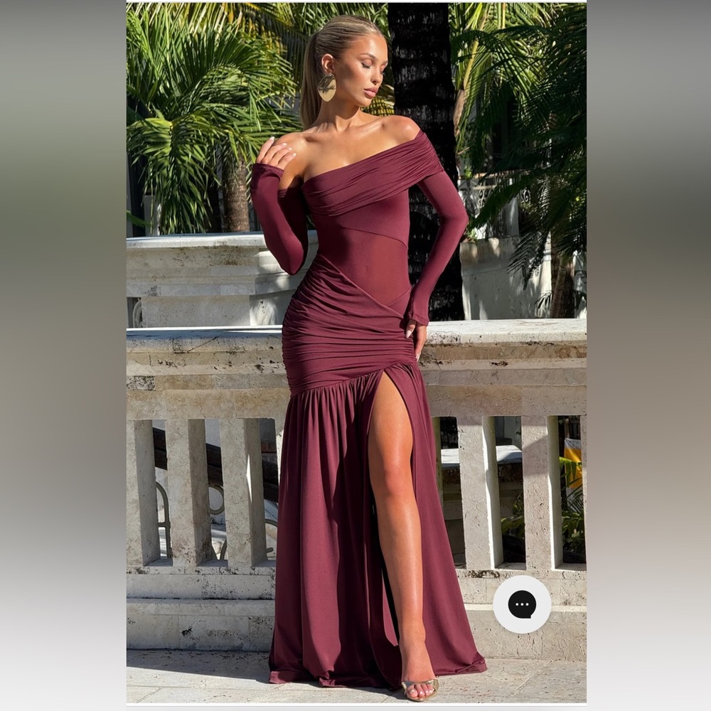 Babyboo Ettalie Maxi Dress in Cherry Lacquer -Small